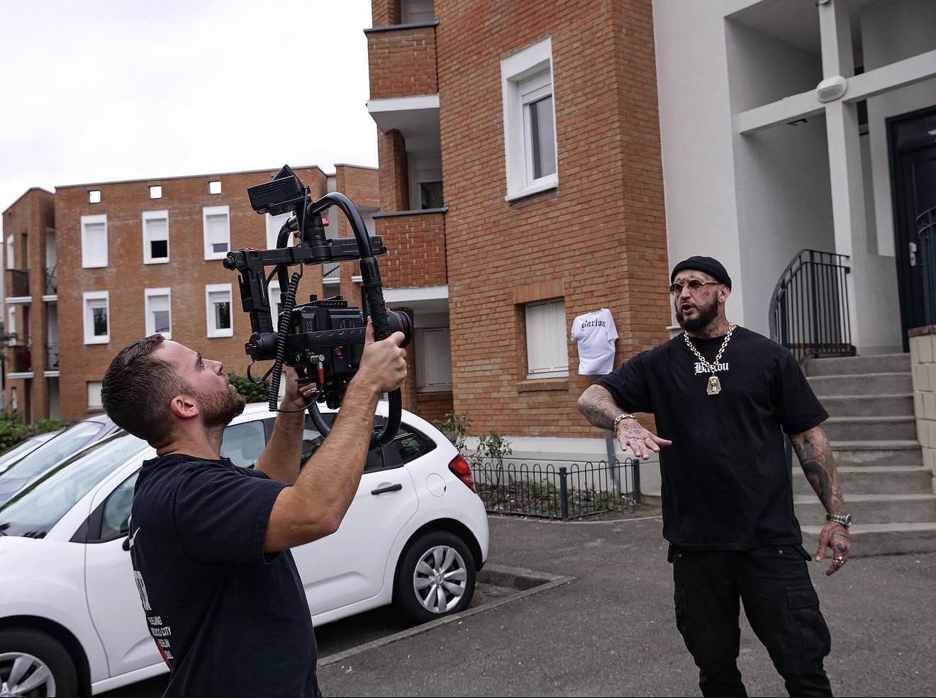 Filming Seth Gueko on the gimbal, Atmosphère Barlou shoot