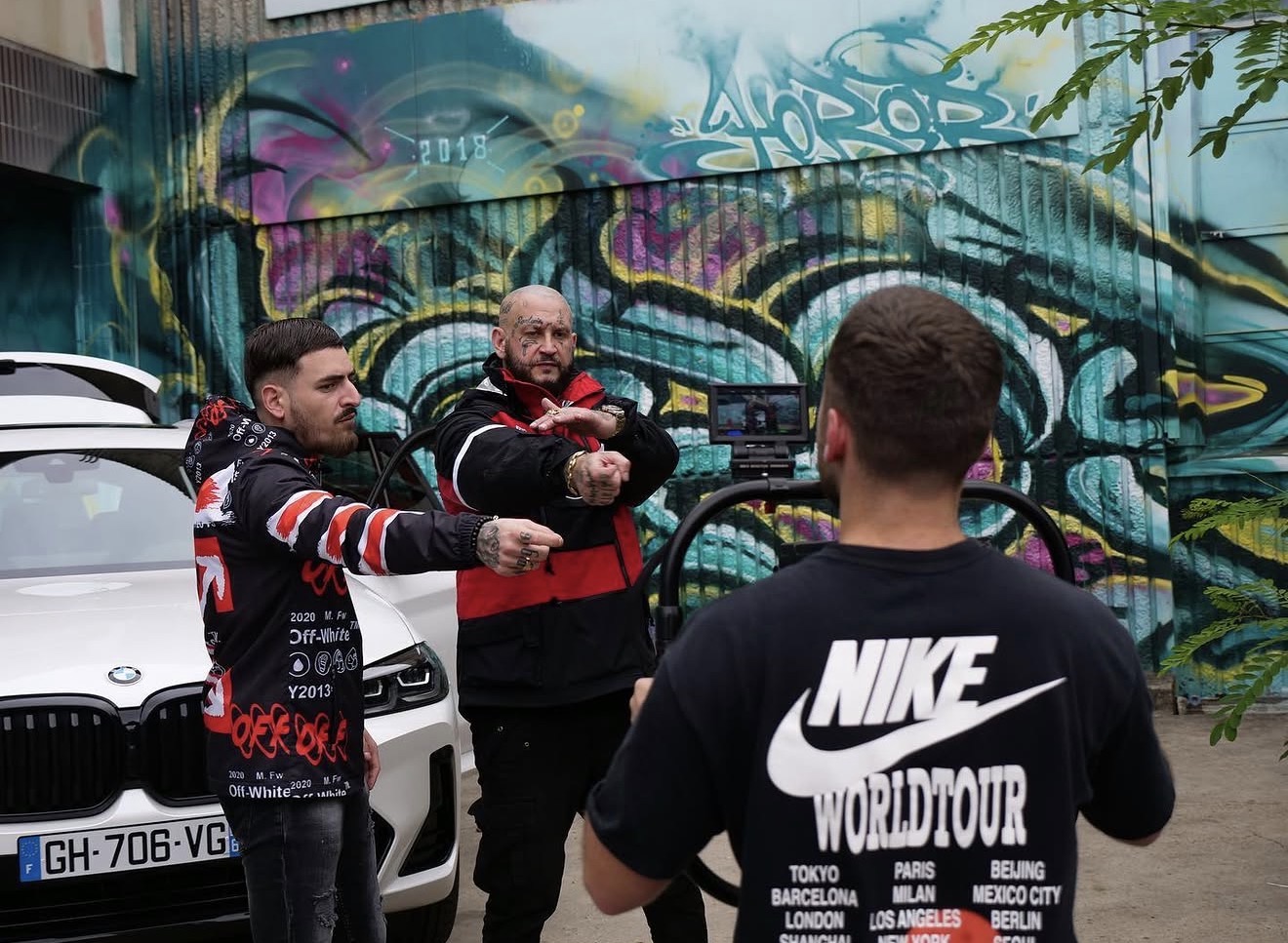 On set with Seth Gueko, Atmosphère Barlou music video shoot